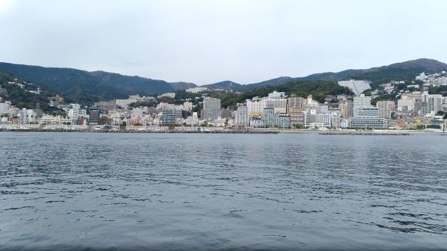 熱海海釣り施設から望む熱海の街並み