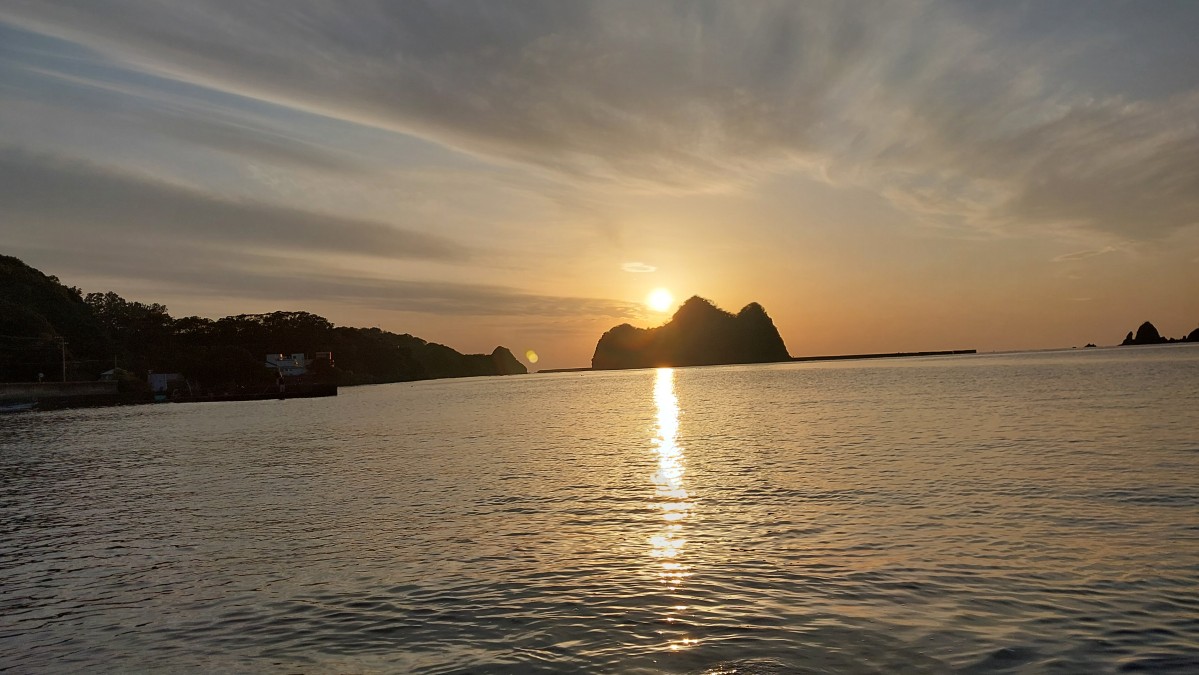 【大田子海岸】夕陽が綺麗な海岸